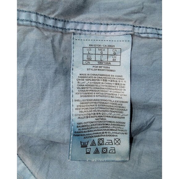 Guess Mens Light Blue Long Sleeve Button-Up Denim Shirt Size L - Picture 4 of 6